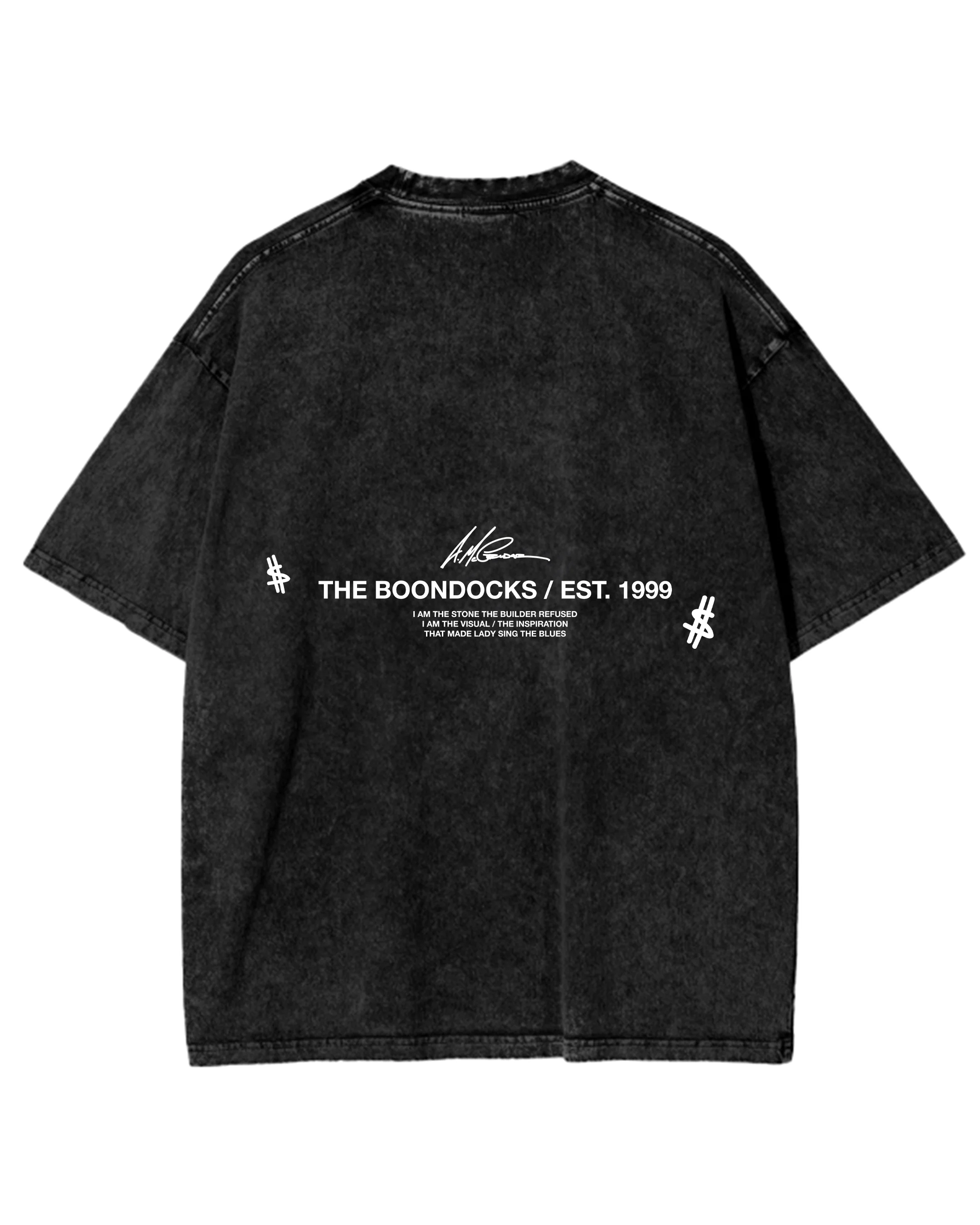 The Boondocks - Riley Khaled Acid Wash Oversize Black T-Shirt - Image 2