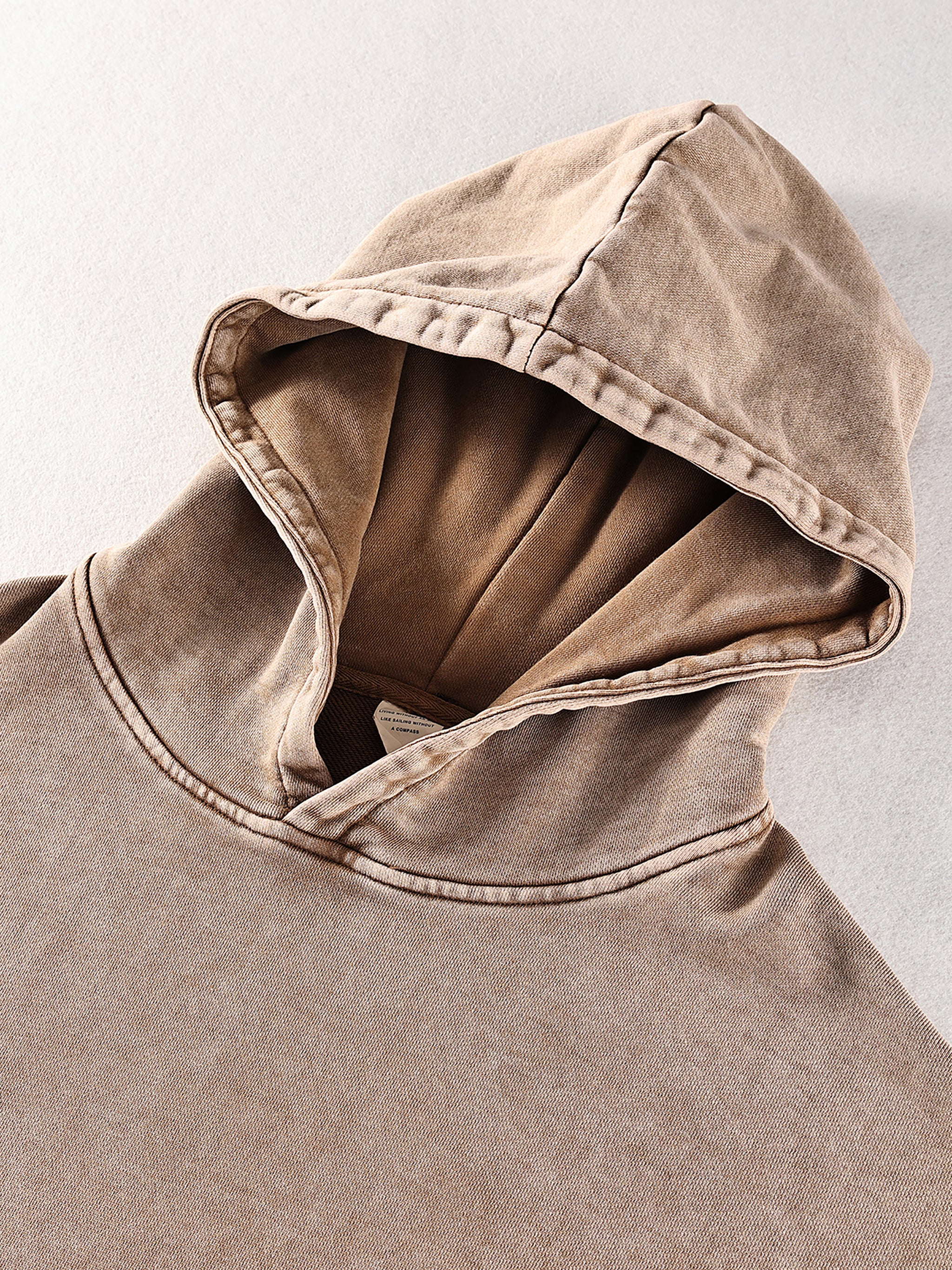 The Boondocks - Riley Khaled Acid Wash Oversize Brown Heavyweight Hoodie - Image 5