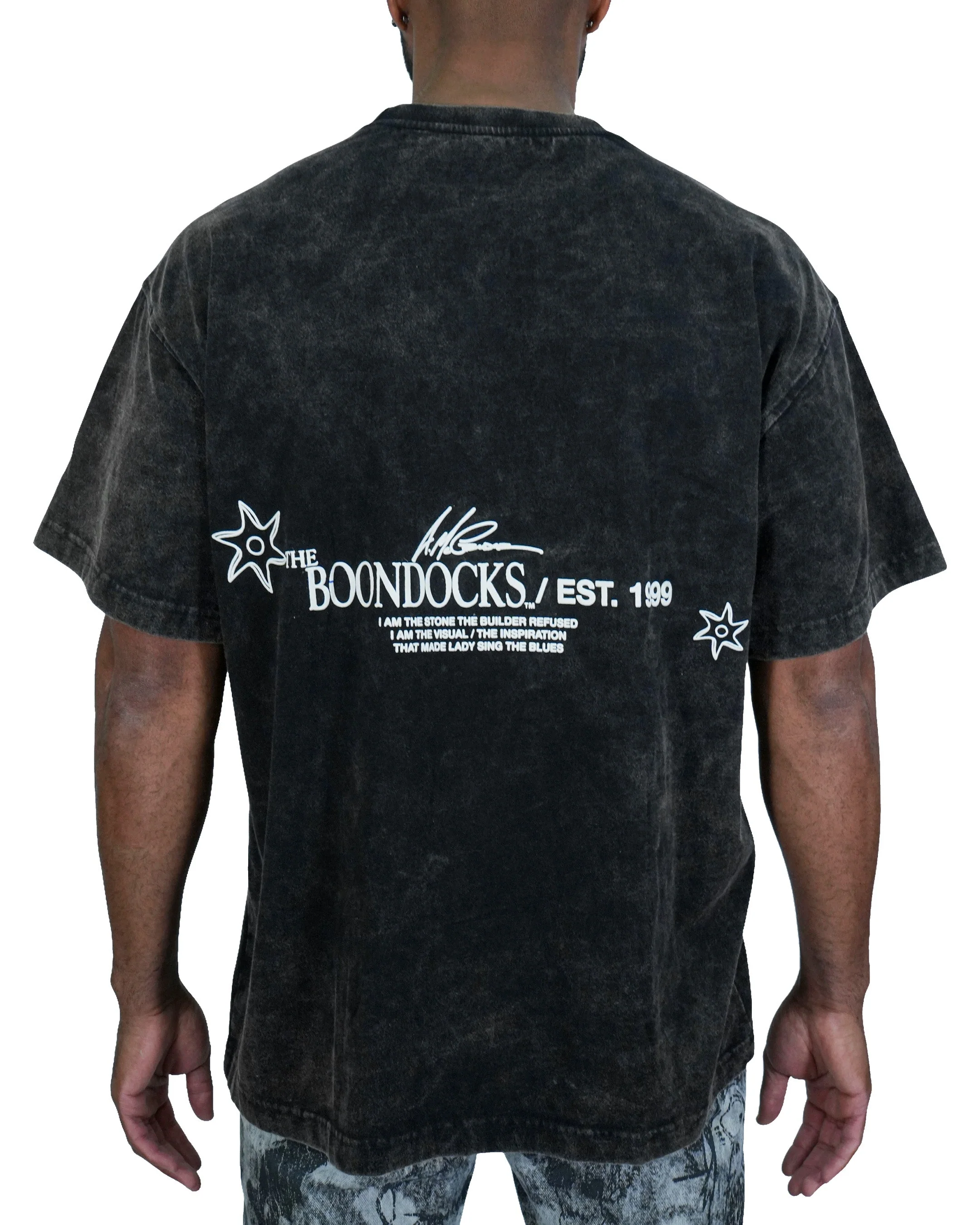 The Boondocks Riley King Oversized Black Acid Wash T-Shirt - Image 4