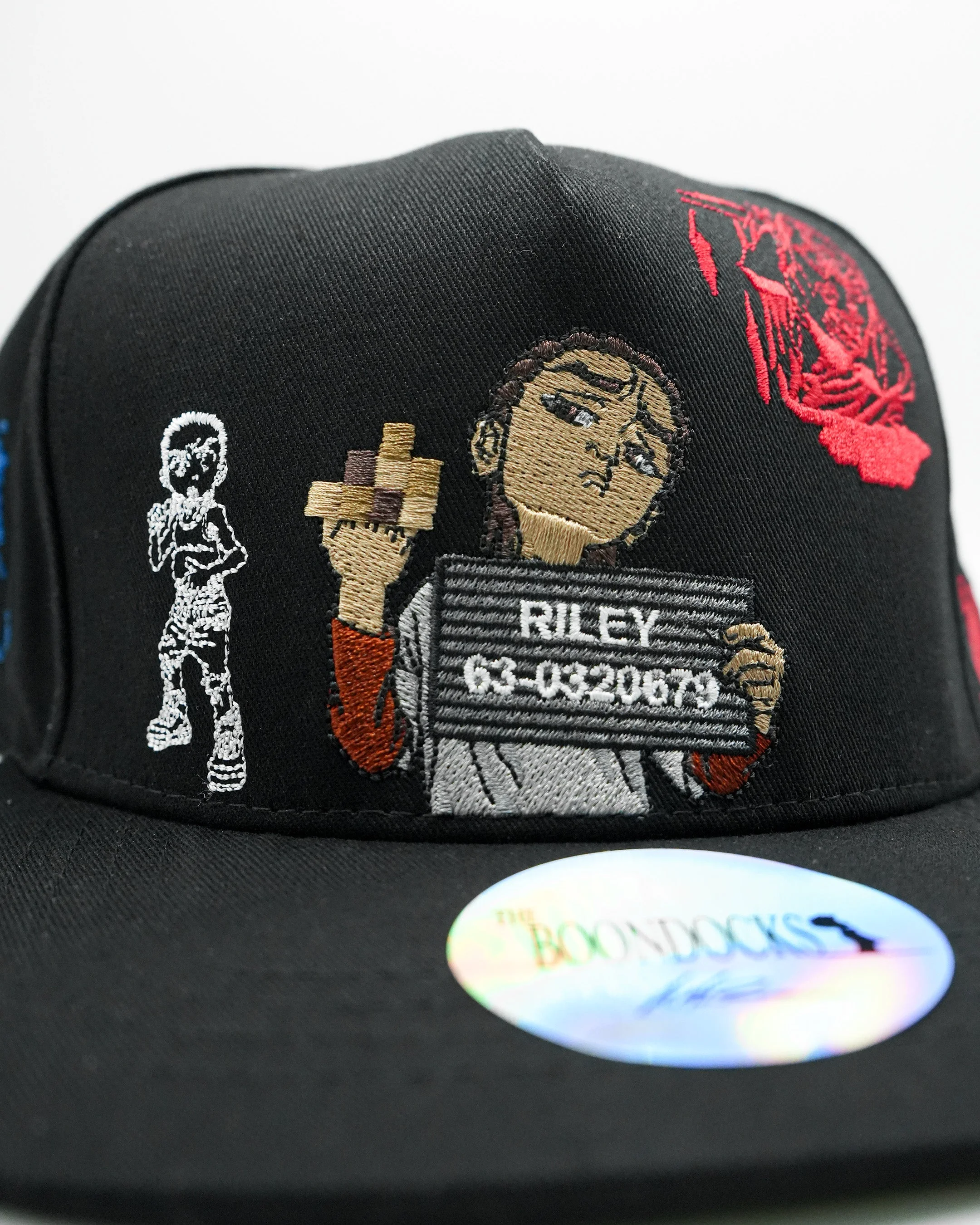 The Boondocks Riley Mugshot Black Snapback Hat - Image 3