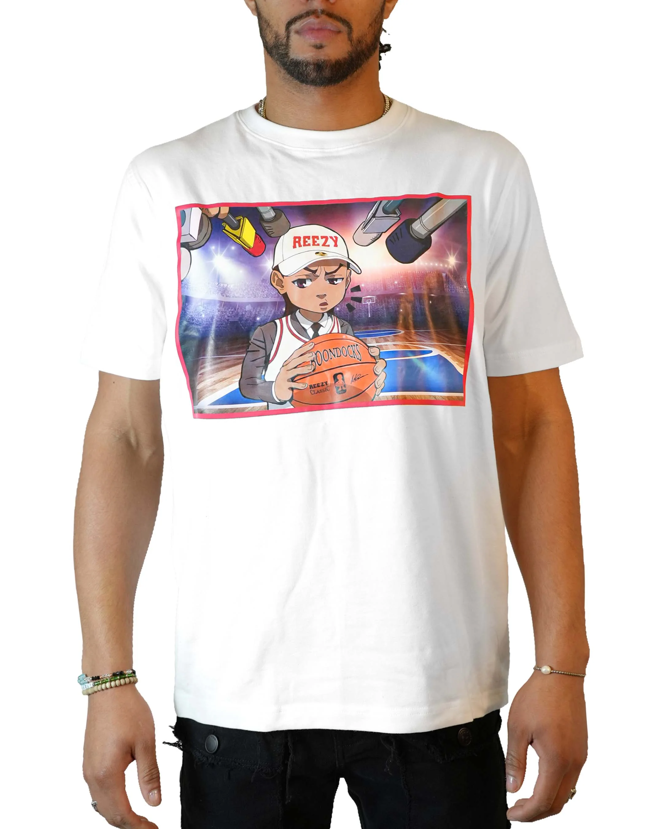 The Boondocks - Riley press Conference White T-Shirt - Image 3