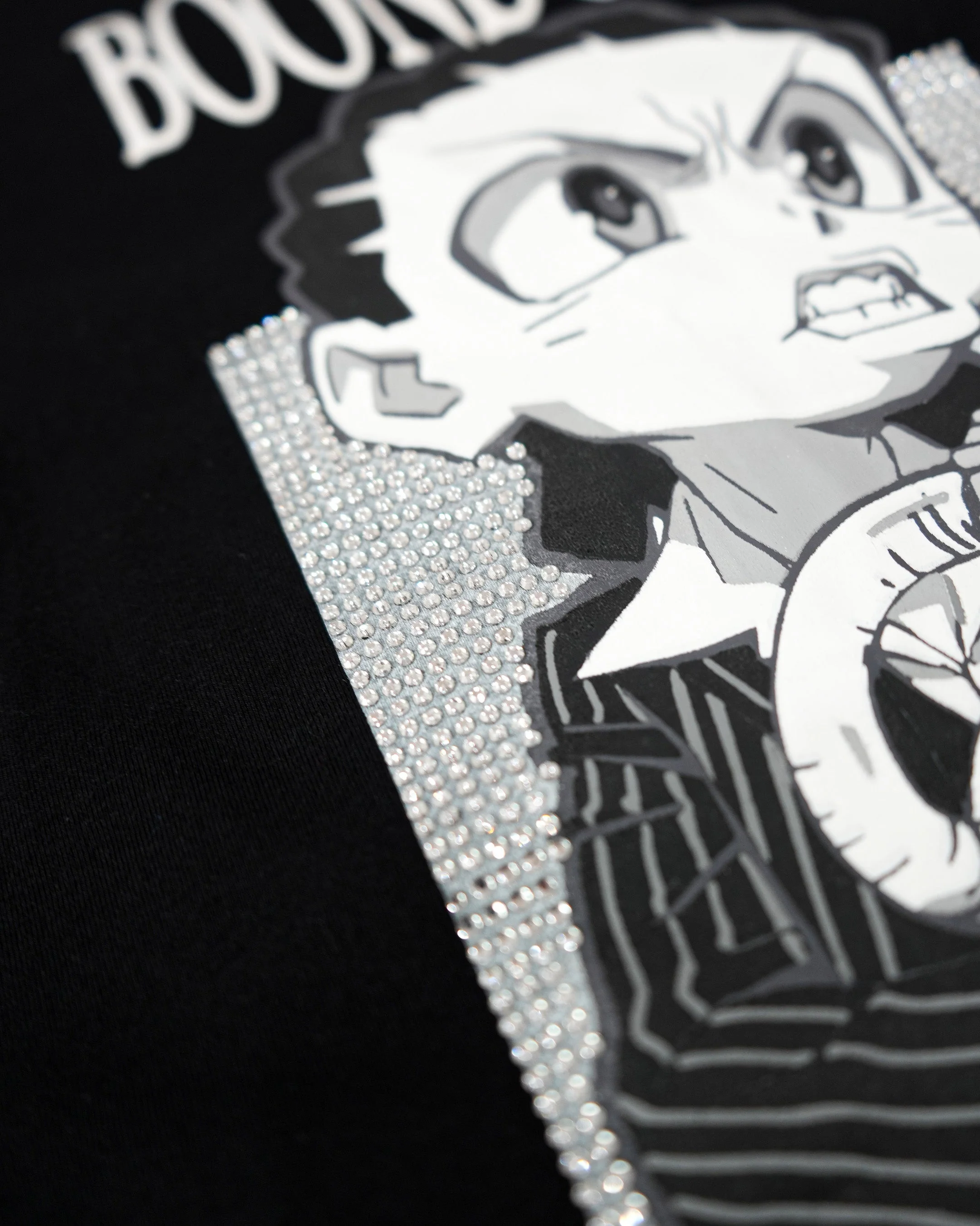 The Boondocks - Riley Say Hello Rhinestoned Black T-Shirt - Image 4