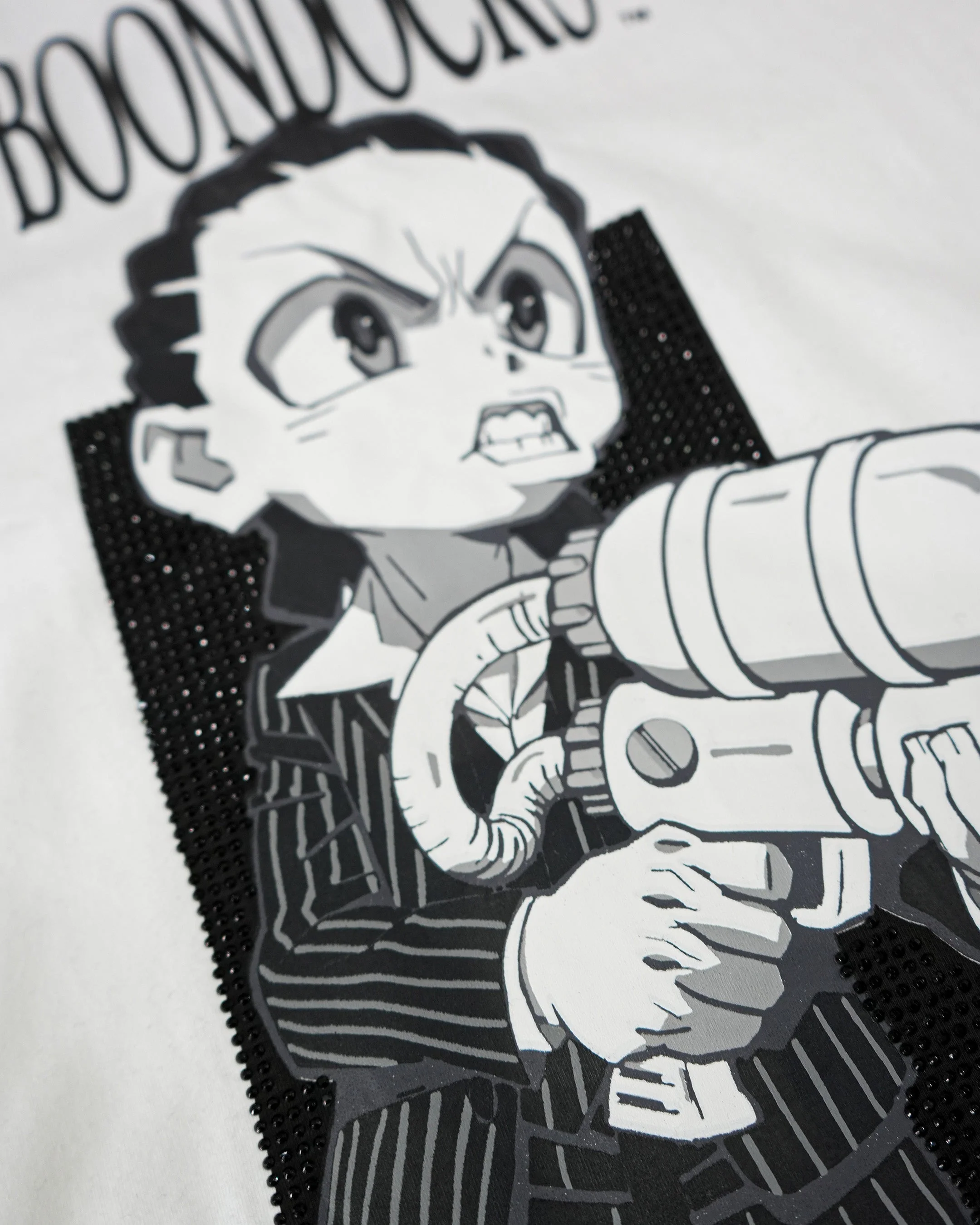 The Boondocks - Riley Say Hello Rhinestoned White T-Shirt - Image 5