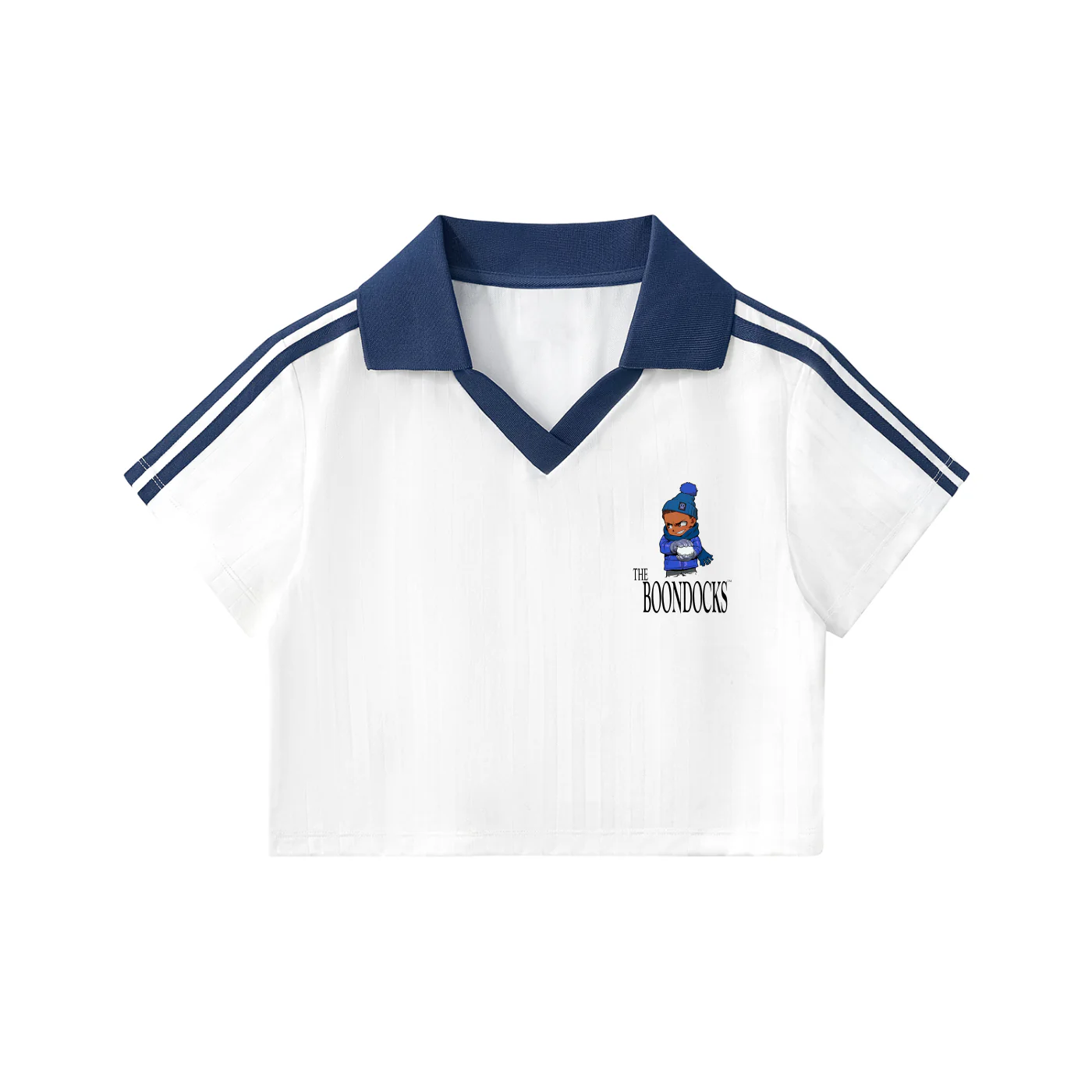 The Boondocks Riley Snow Day White Cropped Jersey - Image 3