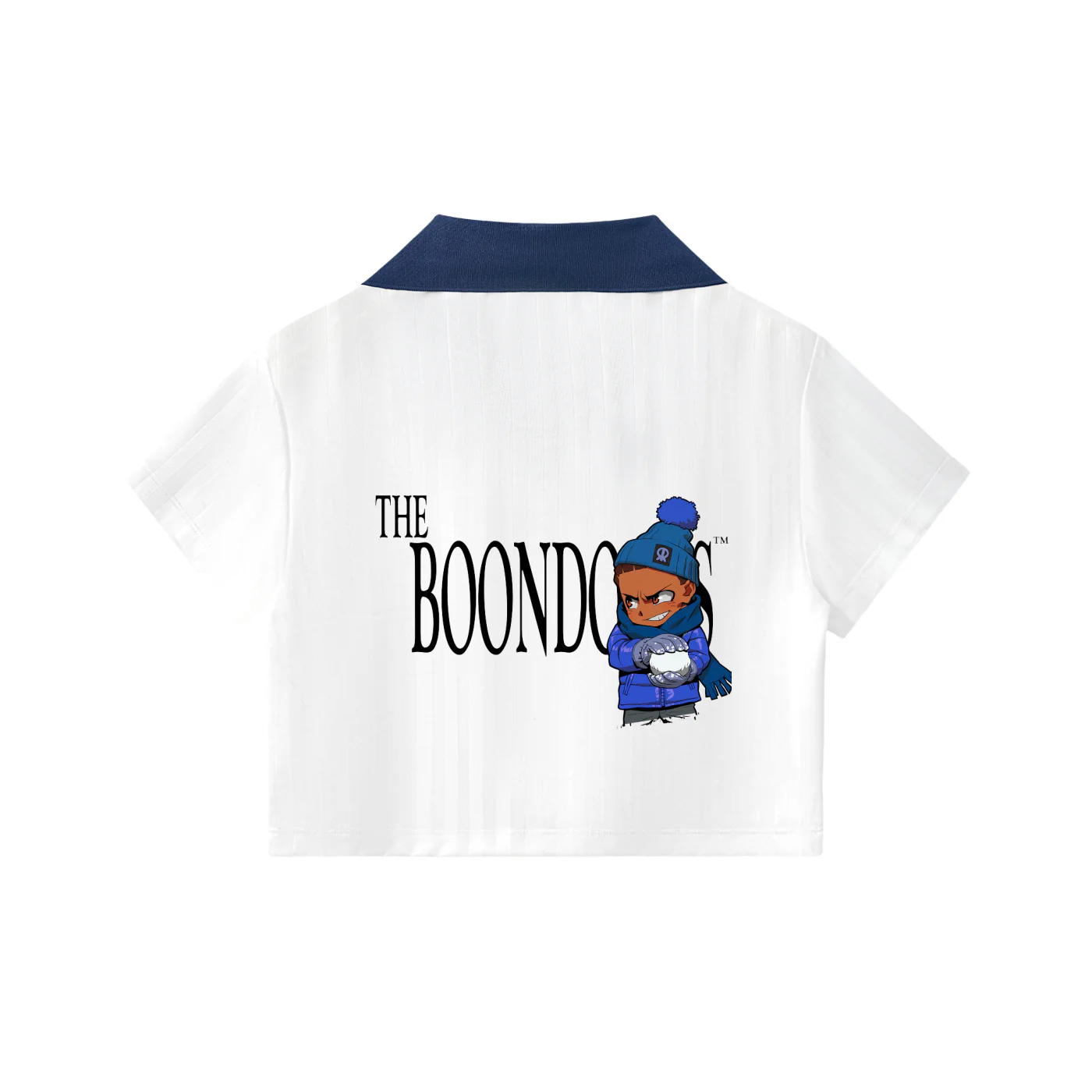 The Boondocks Riley Snow Day White Cropped Jersey - Image 4