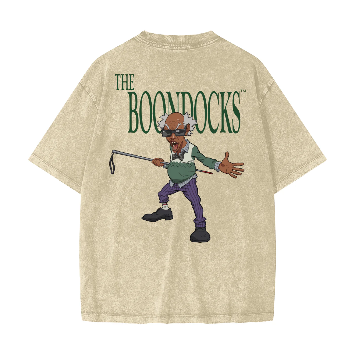 The Boondocks Stinkmeaner Unfiltered Heavyweight Oversized Acid Washed T-Shirt - Image 3