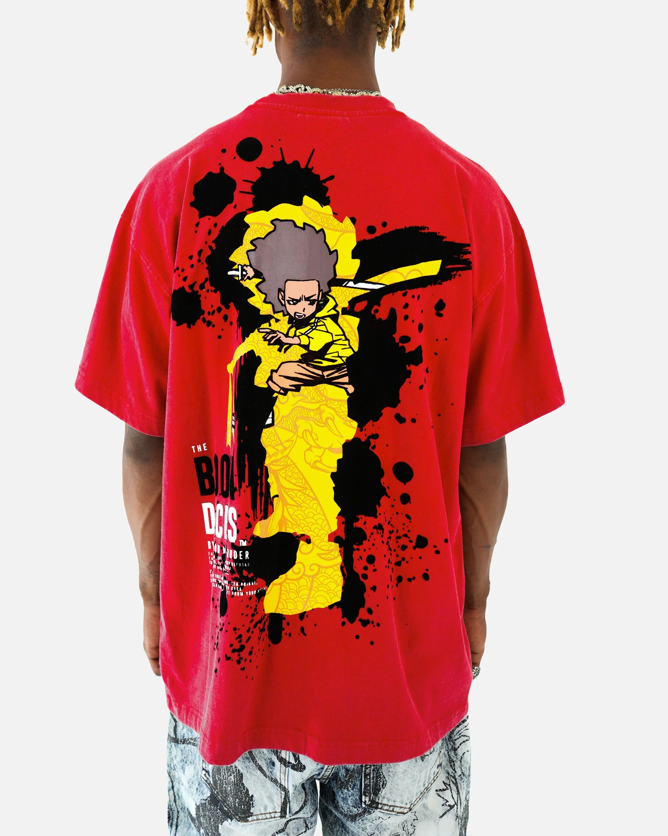 The Boondocks Sword Of Woodcrest Red Stone Wash T-Shirt - Image 2