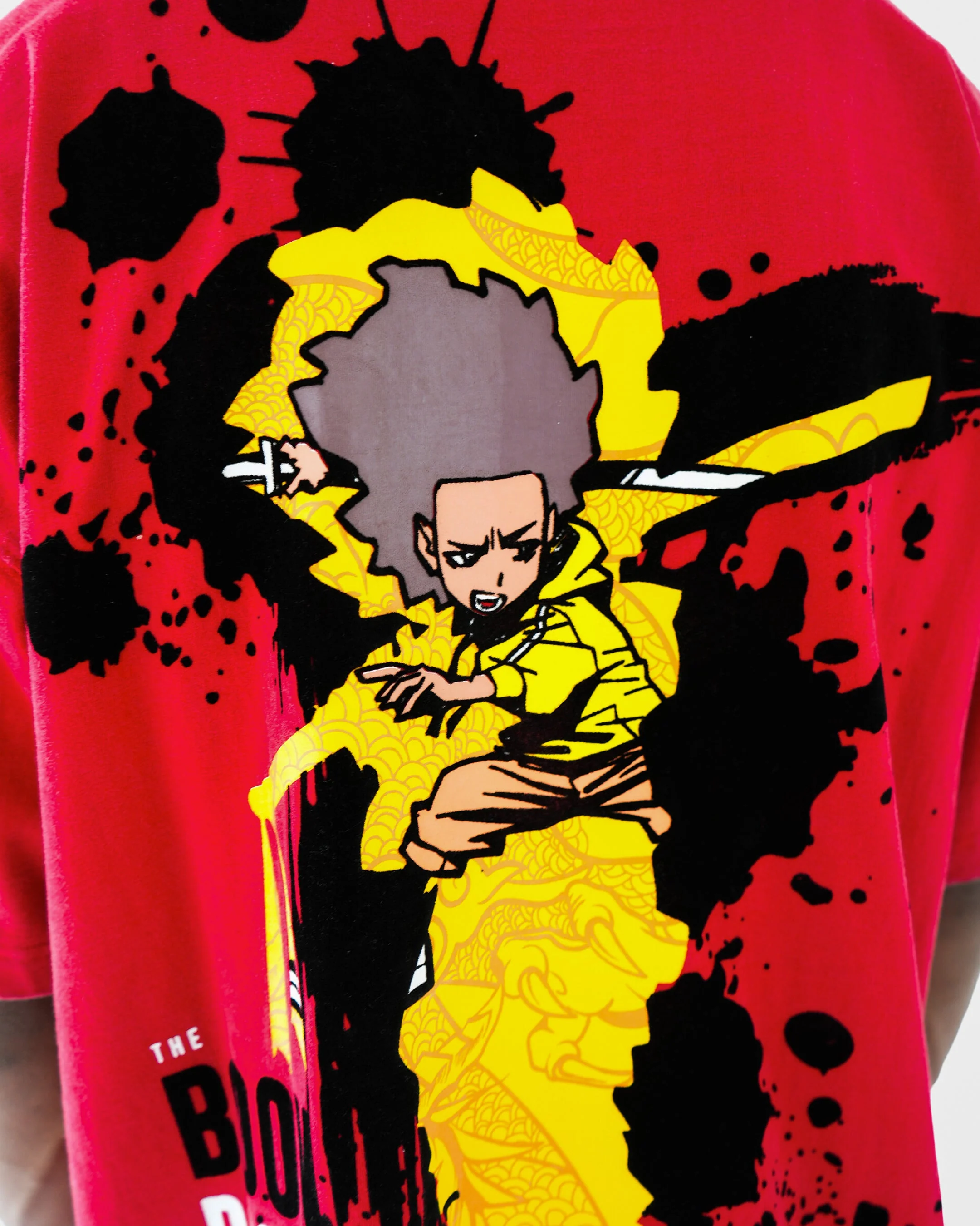 The Boondocks Sword Of Woodcrest Red Stone Wash T-Shirt - Image 3