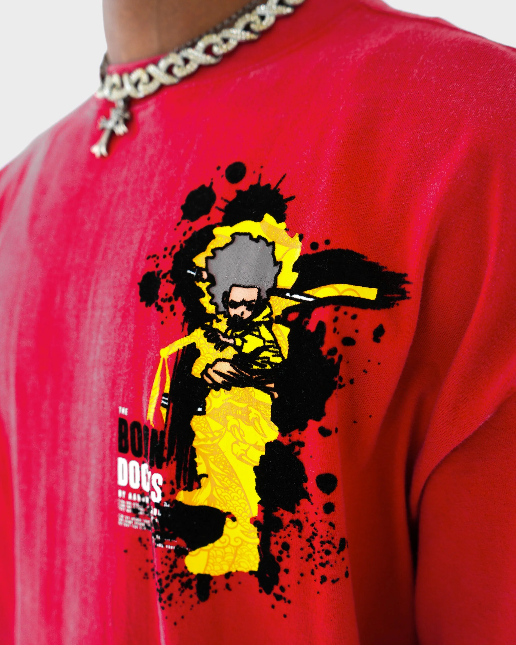The Boondocks Sword Of Woodcrest Red Stone Wash T-Shirt - Image 4