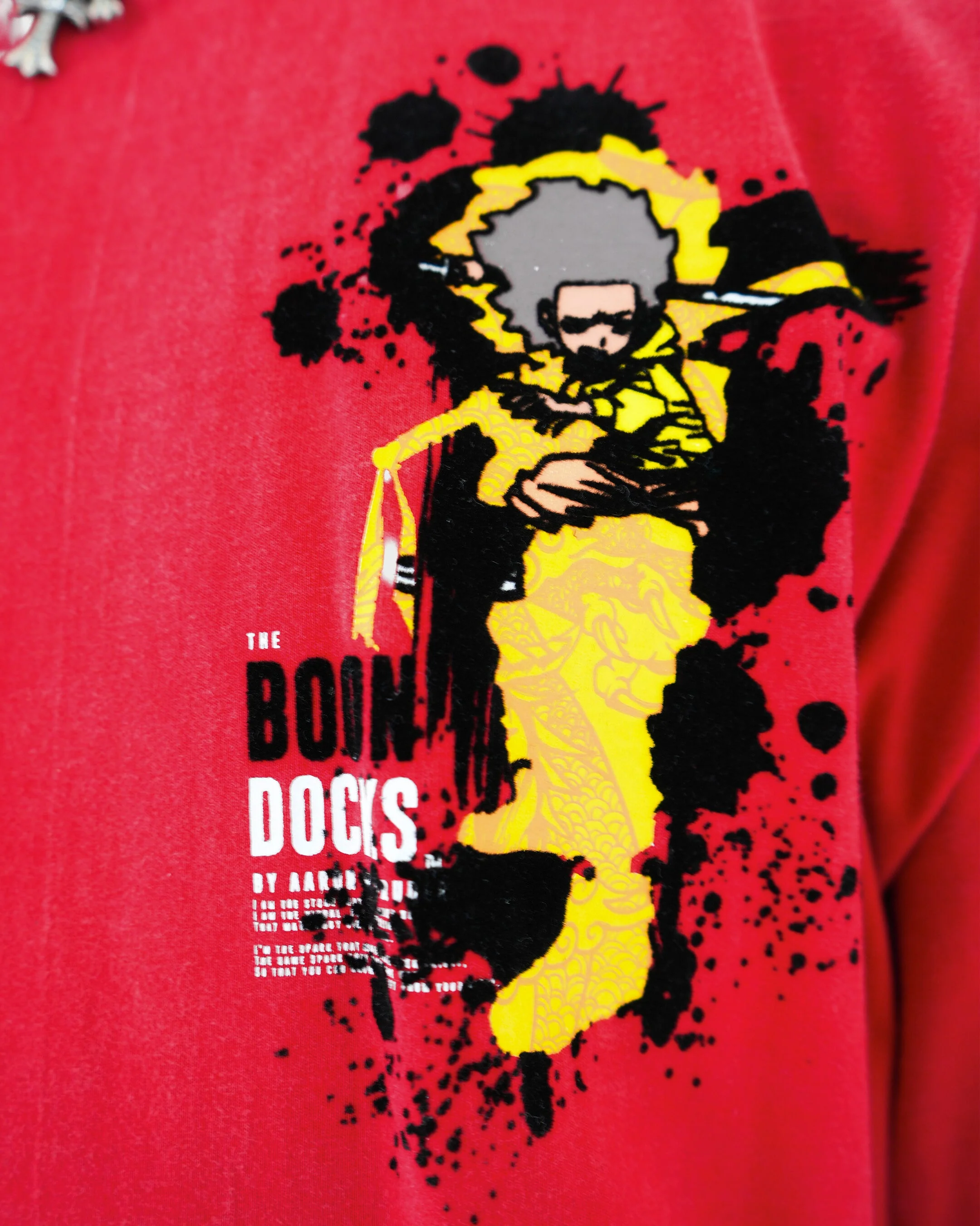 The Boondocks Sword Of Woodcrest Red Stone Wash T-Shirt - Image 6