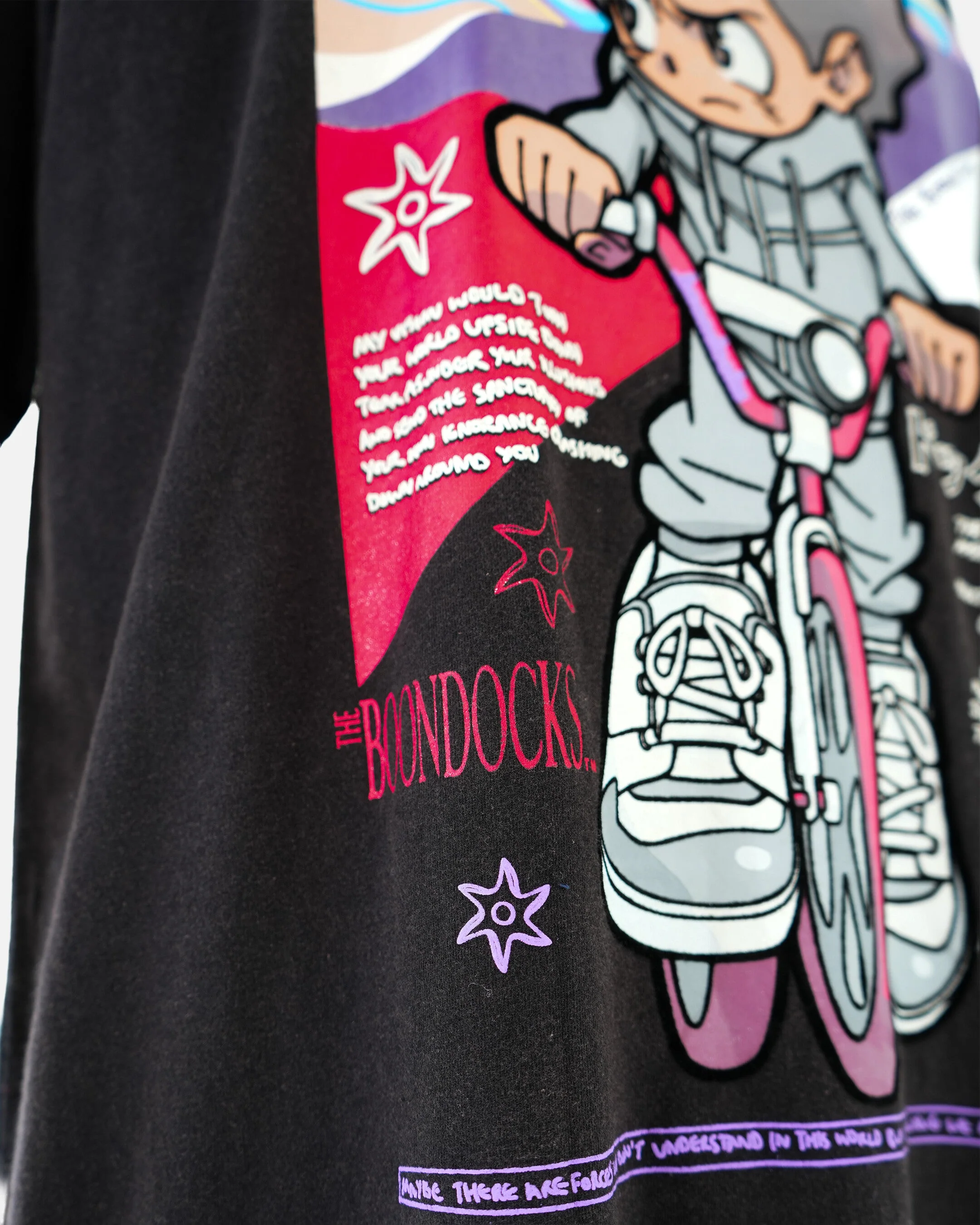 The Boondocks The Freeman Cycle Black Stone Wash T-Shirt - Image 5