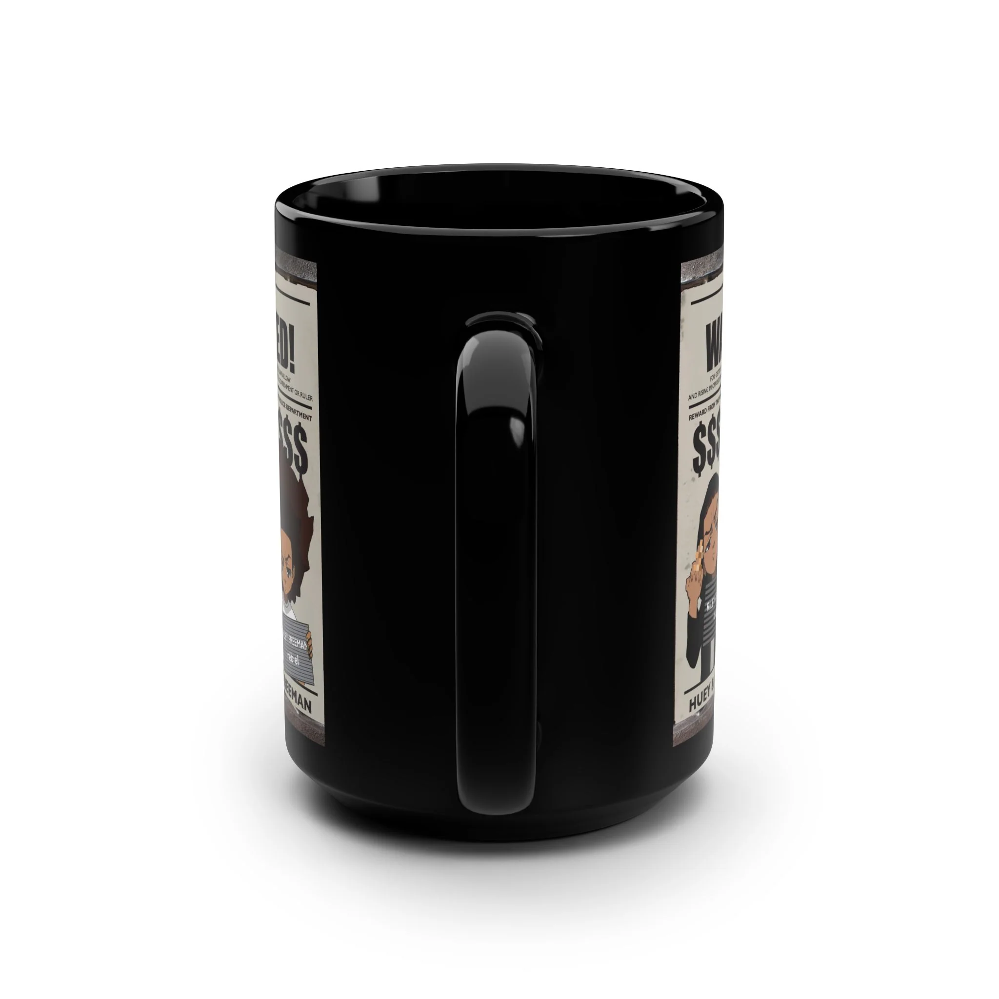 The Boondocks Wanted Black Mug (15oz) - Image 3