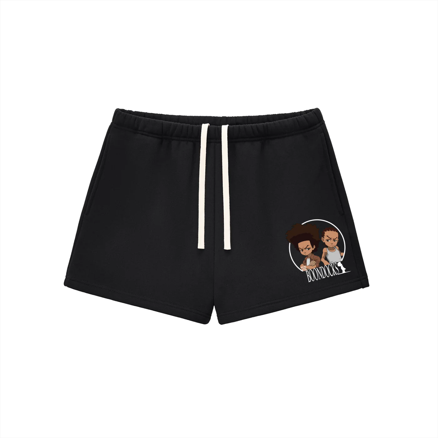 The Boondocks Woodcrest Brothers Black Drawstring Shorts - Image 2