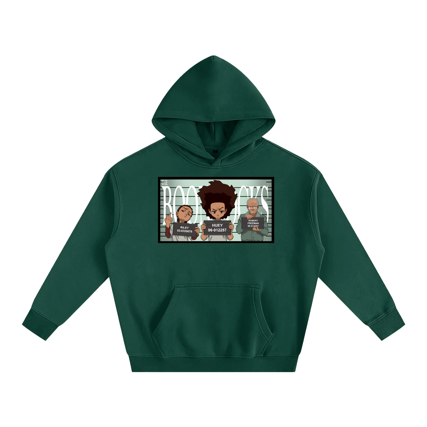 The Boondocks Woodcrest Public Enemies Mugshot Oversized Hoodie - Image 11