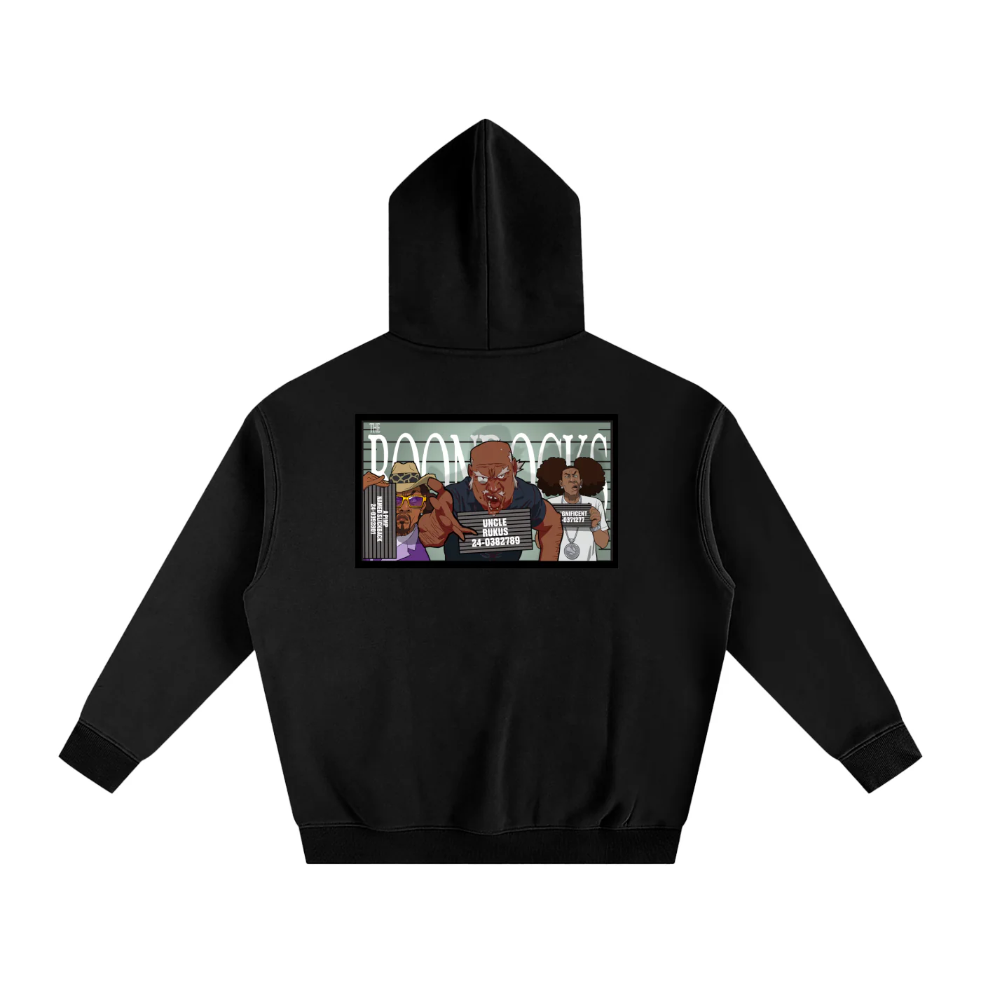 The Boondocks Woodcrest Public Enemies Mugshot Oversized Hoodie - Image 4