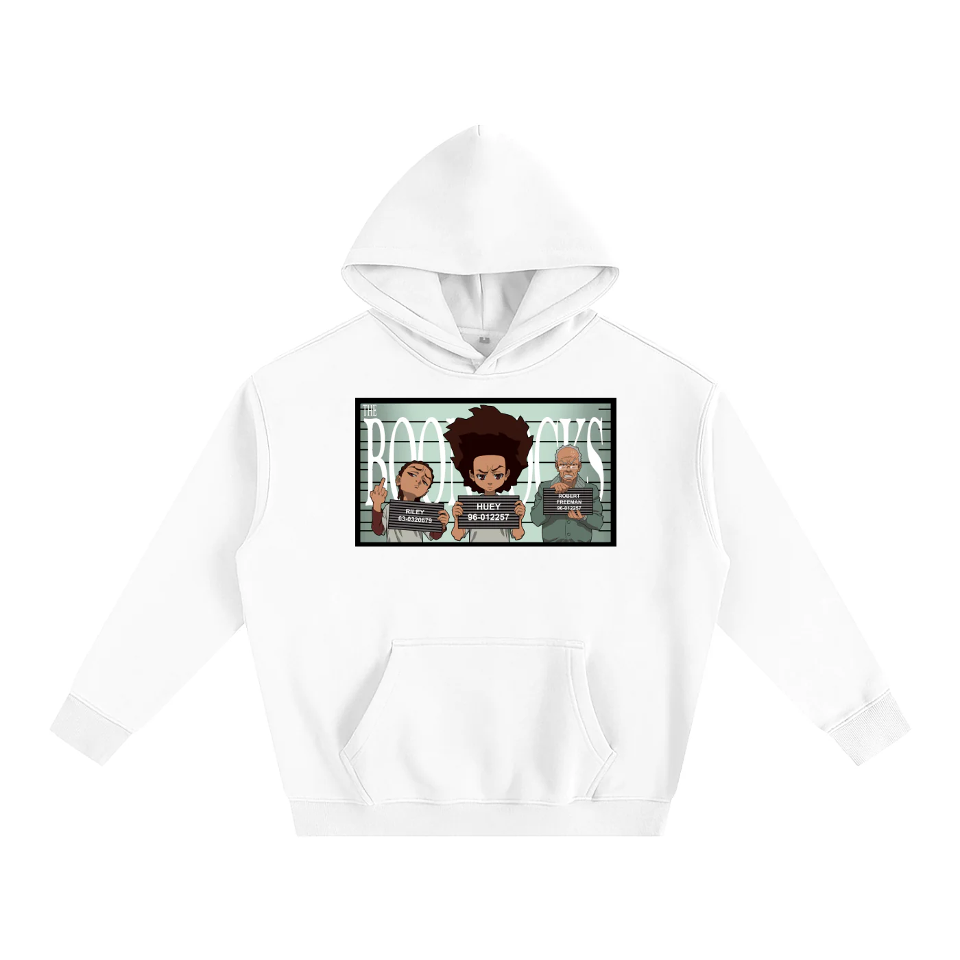 The Boondocks Woodcrest Public Enemies Mugshot Oversized Hoodie - Image 5