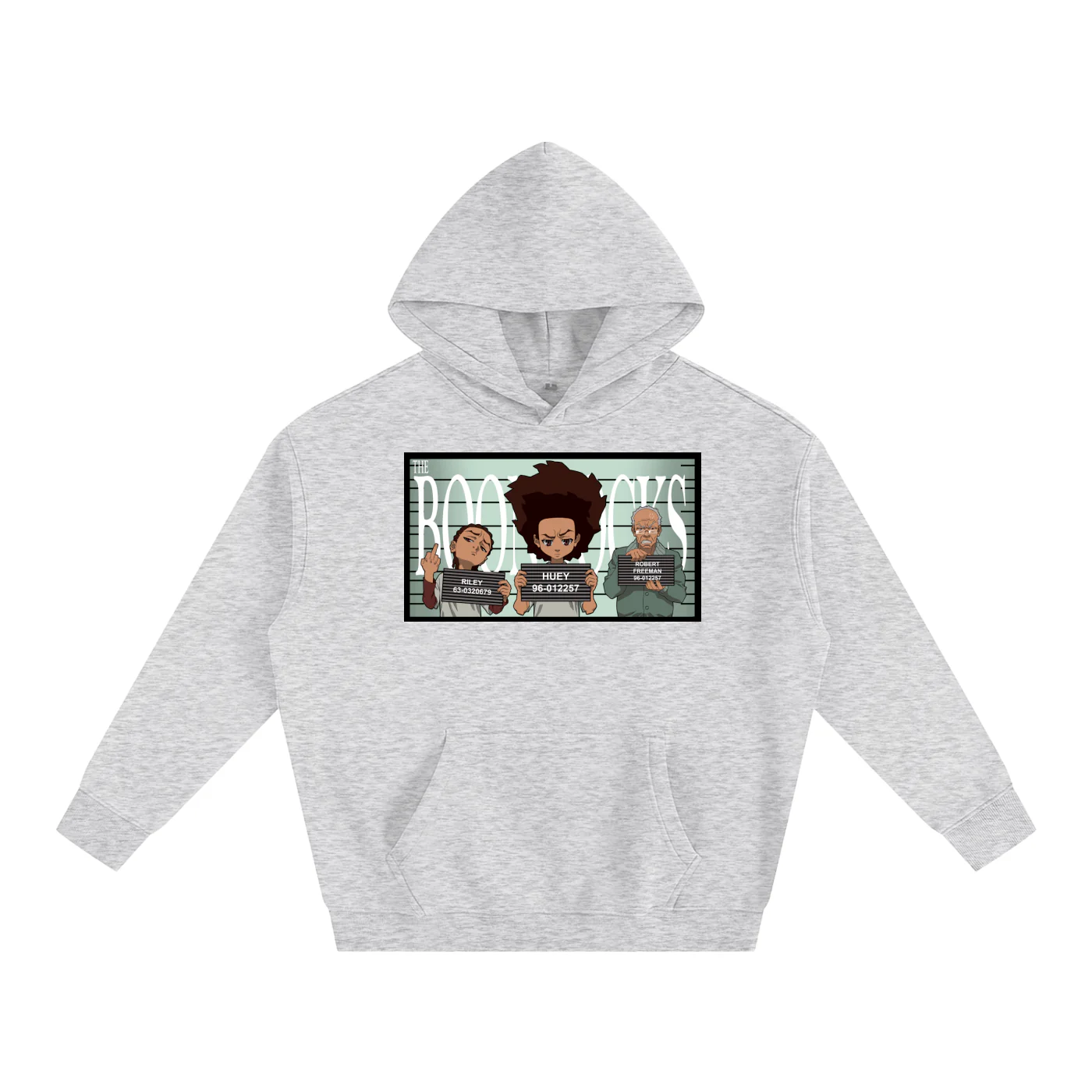 The Boondocks Woodcrest Public Enemies Mugshot Oversized Hoodie - Image 7