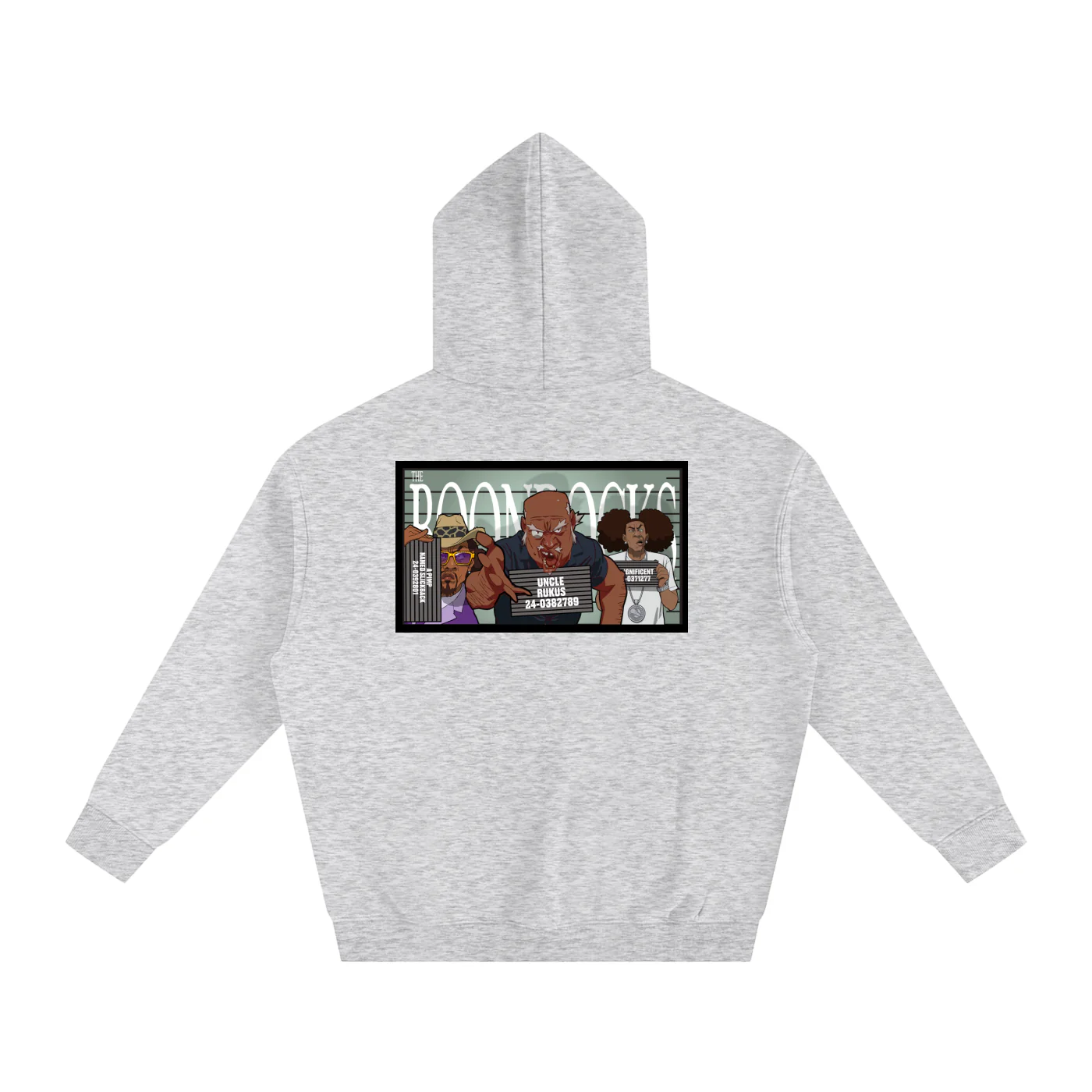 The Boondocks Woodcrest Public Enemies Mugshot Oversized Hoodie - Image 8