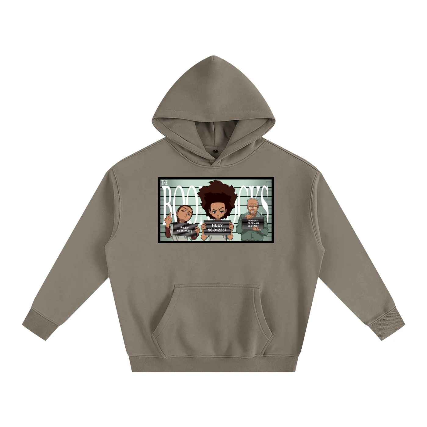 The Boondocks Woodcrest Public Enemies Mugshot Oversized Hoodie - Image 9